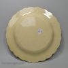 Creamware pottery feather edge plate circa 1780, Wedgwood, Staffordshire