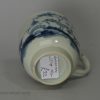 Liverpool Christian porcelain coffee cup decorated in cannonball pattern, circa 1770