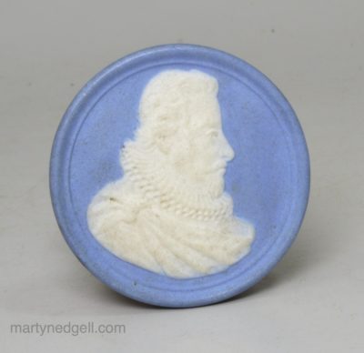Wedgwood jasper ware disc of King James I, circa 1800
