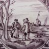 London Delft tile, circa 1750