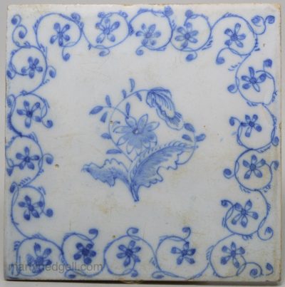Liverpool Delft tile, circa 1750