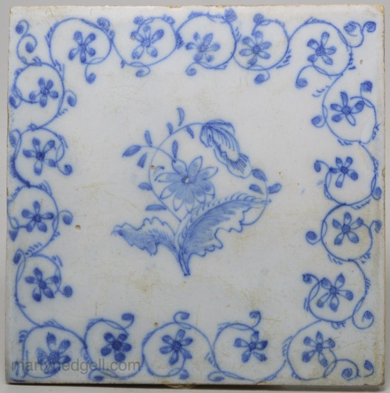 Liverpool Delft tile, circa 1750