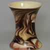 Creamware pottery spill vase decorated with marbled slip, circa 1820