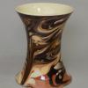 Creamware pottery spill vase decorated with marbled slip, circa 1820