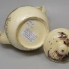 Creamware pottery coffee pot decorated with overglaze enamels, dated 1769