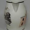 Pearlware pottery jug printed with 'DARLINGTON TOWN HALL Erected 1808', circa 1810