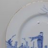 Liverpool delft plate decorated in blue with Chinese figures, circa 1740