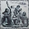 Liverpool delft tile decorated in Sadler print, circa 1765 - 1775