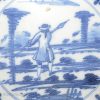 Bristol delft tile decorated with a man with a spear, circa 1740