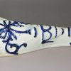 Pearlware pottery wall pocket for flowers decorated with blue under the glaze, circa 1800