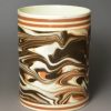 Creamware pottery snuff box 'I Bell 1780', dated 1780