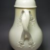 Creamware pottery chocolate pot and cover, circa 1790