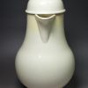 Creamware pottery chocolate pot and cover, circa 1790