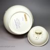 Creamware pottery chocolate pot and cover, circa 1790