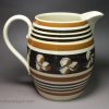 Pearlware pottery jug decorated with brown slip, circa 1830