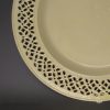 Creamware pottery pierced plate, circa 1780