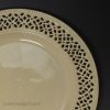 Creamware pottery pierced plate, circa 1780