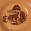Set of six small Don Pottery chalcedony plates, circa 1820