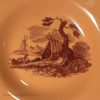 Set of six small Don Pottery chalcedony plates, circa 1820