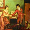 Reverse print on glass 'THE AFFECTIONATE WIFE', circa 1807