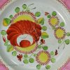 Pearlware polychrome pottery plate, circa 1820