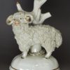 Pair of Staffordshire porcelain sheep, circa 1840