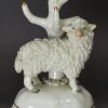 Pair of Staffordshire porcelain sheep, circa 1840