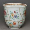 Worcester porcelain polychrome coffee cup, circa 1770