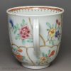Worcester porcelain polychrome coffee cup, circa 1770