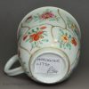 Worcester porcelain polychrome coffee cup, circa 1770