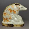 Pearlware pottery pig and piglets decorated in colours under the glaze, circa 1790
