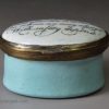 Bilston enamel patch box, circa 1780