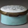 Bilston enamel patch box, circa 1780