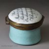 Bilston enamel patch box, circa 1780
