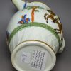 Small prattware pottery moulded jug 'Military Review', circa 1810