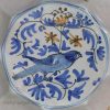 London delft buckle dish decorated with three colours, circa 1660