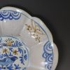 London delft buckle dish decorated with three colours, circa 1660