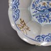 London delft buckle dish decorated with three colours, circa 1660
