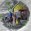 Pearlware pottery child's plate 'Come up Donkey', circa 1840