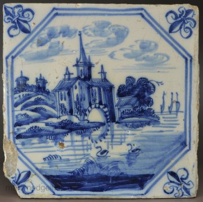 Dutch Delft tile, circa 1750