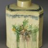 Creamware pottery tea canister, circa 1770, Greatbatch Pottery Staffordshire