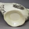 Creamware pottery sauce boat decorated with bucolic prints, circa 1780, possably Wedgwood