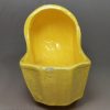 Canary yellow toy cradle, circa 1820