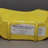 Canary yellow toy cradle, circa 1820