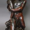 Pair of Wood & Caldwell pottery figural candlesticks Triton, circa 1810