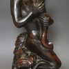 Pair of Wood & Caldwell pottery figural candlesticks Triton, circa 1810
