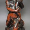 Pair of Wood & Caldwell pottery figural candlesticks Triton, circa 1810