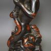 Pair of Wood & Caldwell pottery figural candlesticks Triton, circa 1810