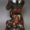 Pair of Wood & Caldwell pottery figural candlesticks Triton, circa 1810
