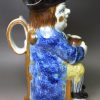 Prattware pottery Toby jug with hat, circa 1820,